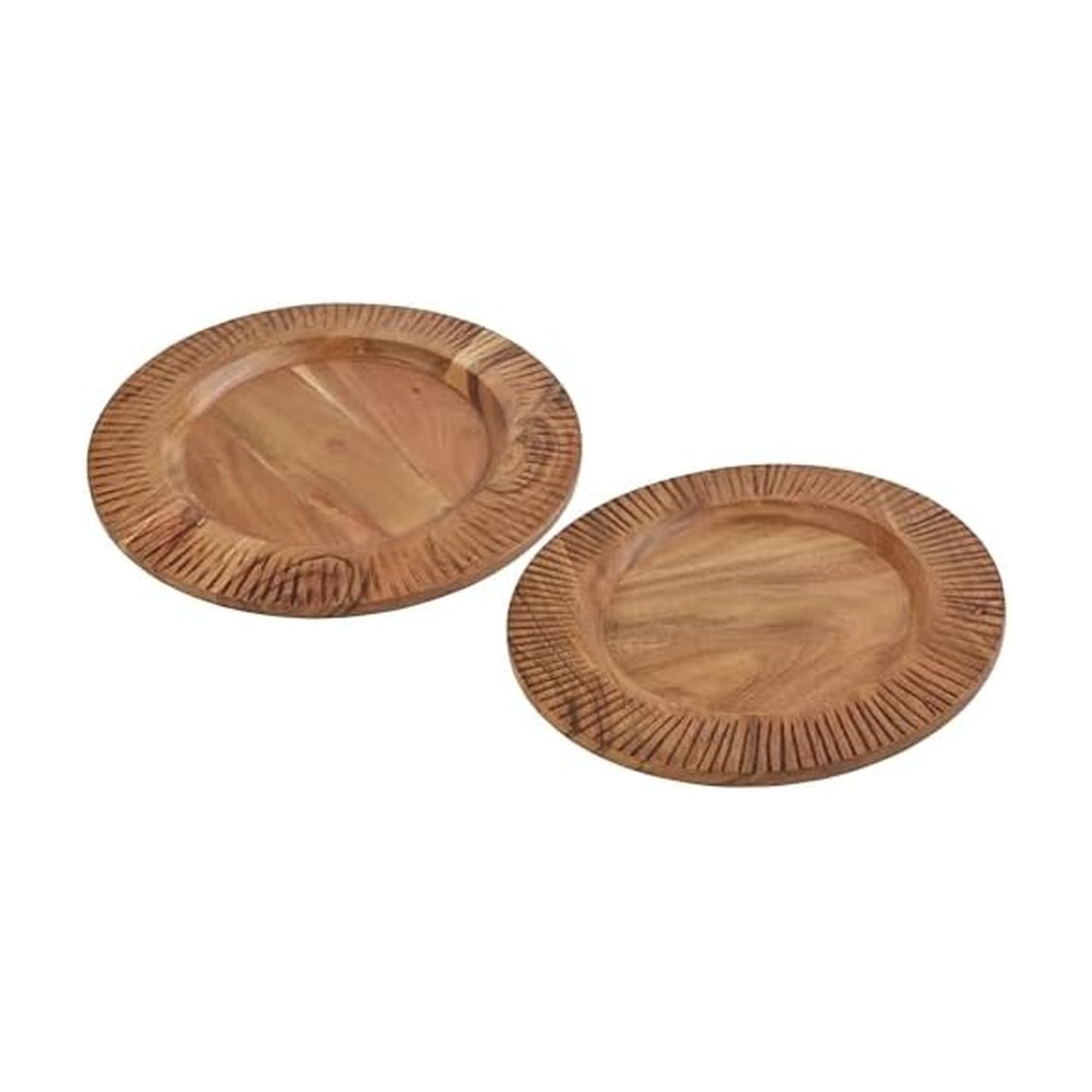 Amazon.com | Fitz and Floyd Caleb Acacia Wood Chargers Plates, Set